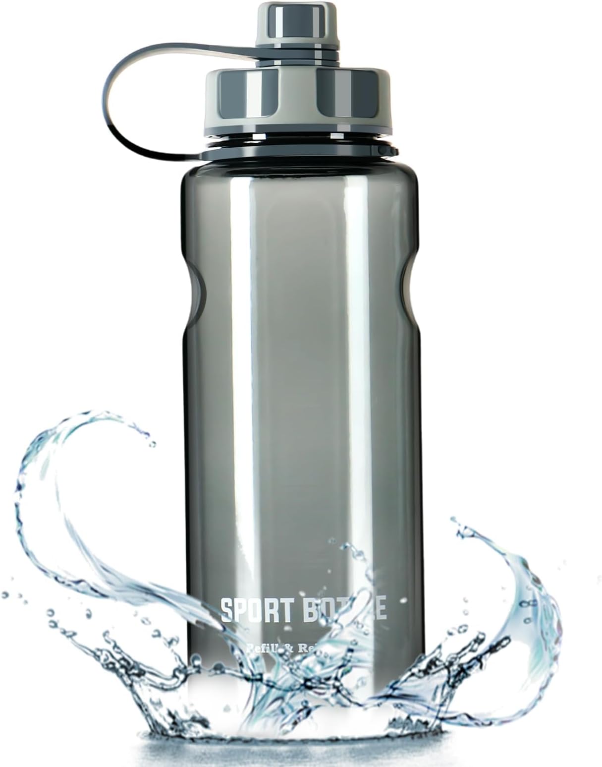 Ferexer Glass Water Bottle 1 Litre / 660ml With Handle Straw