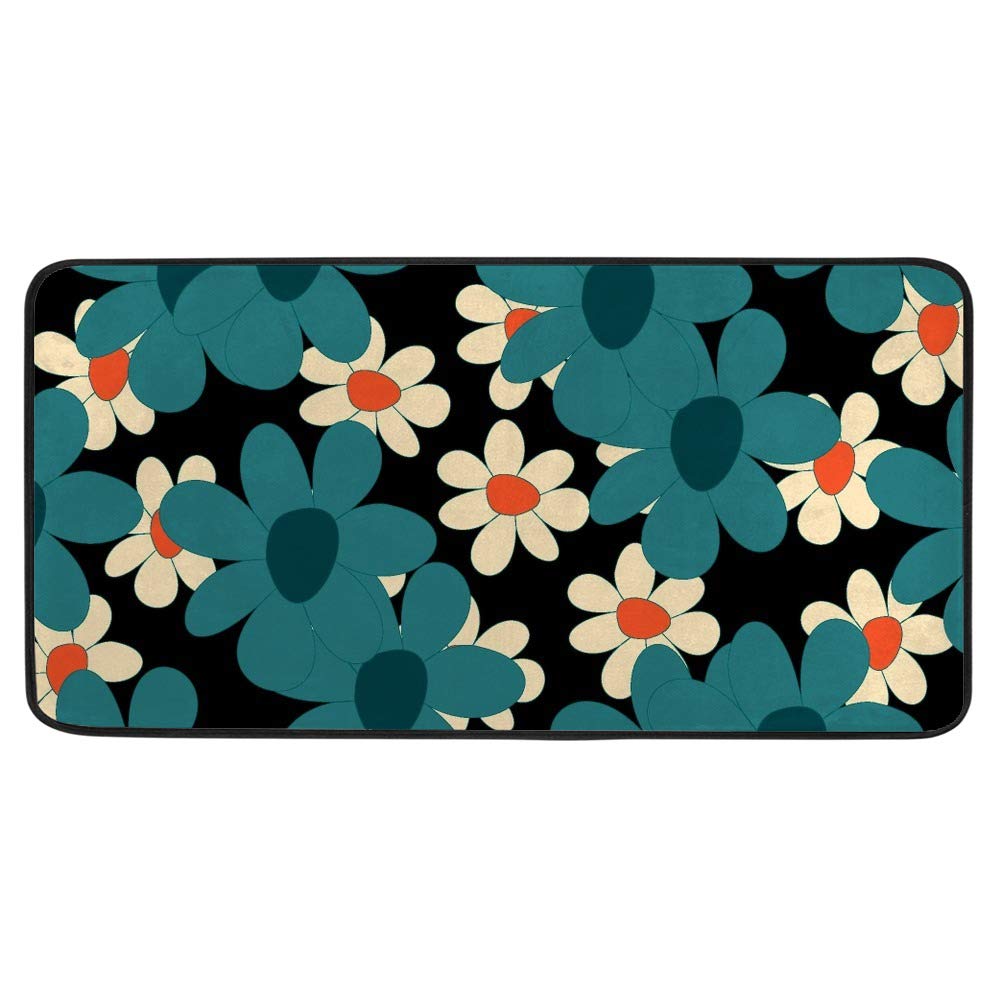 Tapis de cuisine antidérapant super confortable et lavable motif marin