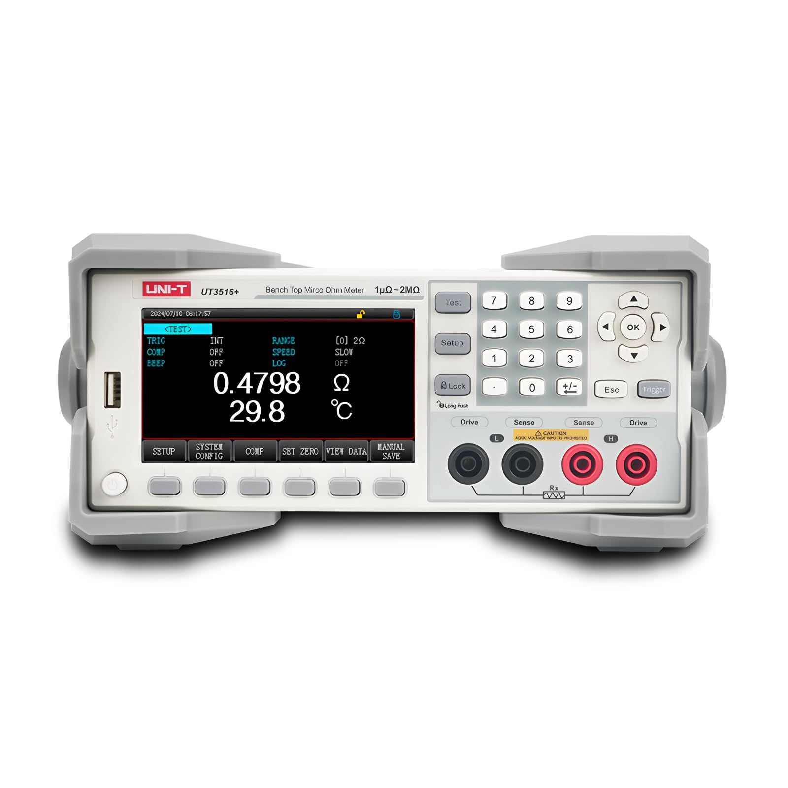 Microóhmetro de banco de alta precisión de la serie UNI-T UT3510+ – Resolución de 1μΩ, precisión del 0.05%, prueba rápida de 10 ms (UT3516+ 1 μΩ-2 MΩ)