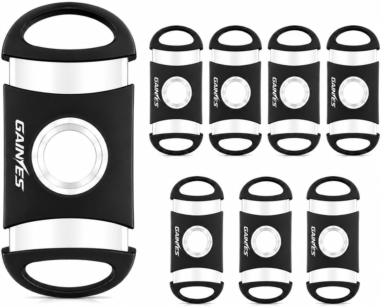 Cigar Cutter 8 Pack for Men, Guillotine Cutters 55 Ring Gauge