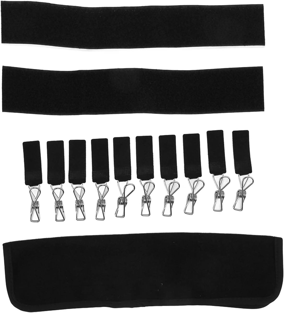 Portable Multifunctional Cloth Hanger Clips Detachable Clothes Rack for Travel Black