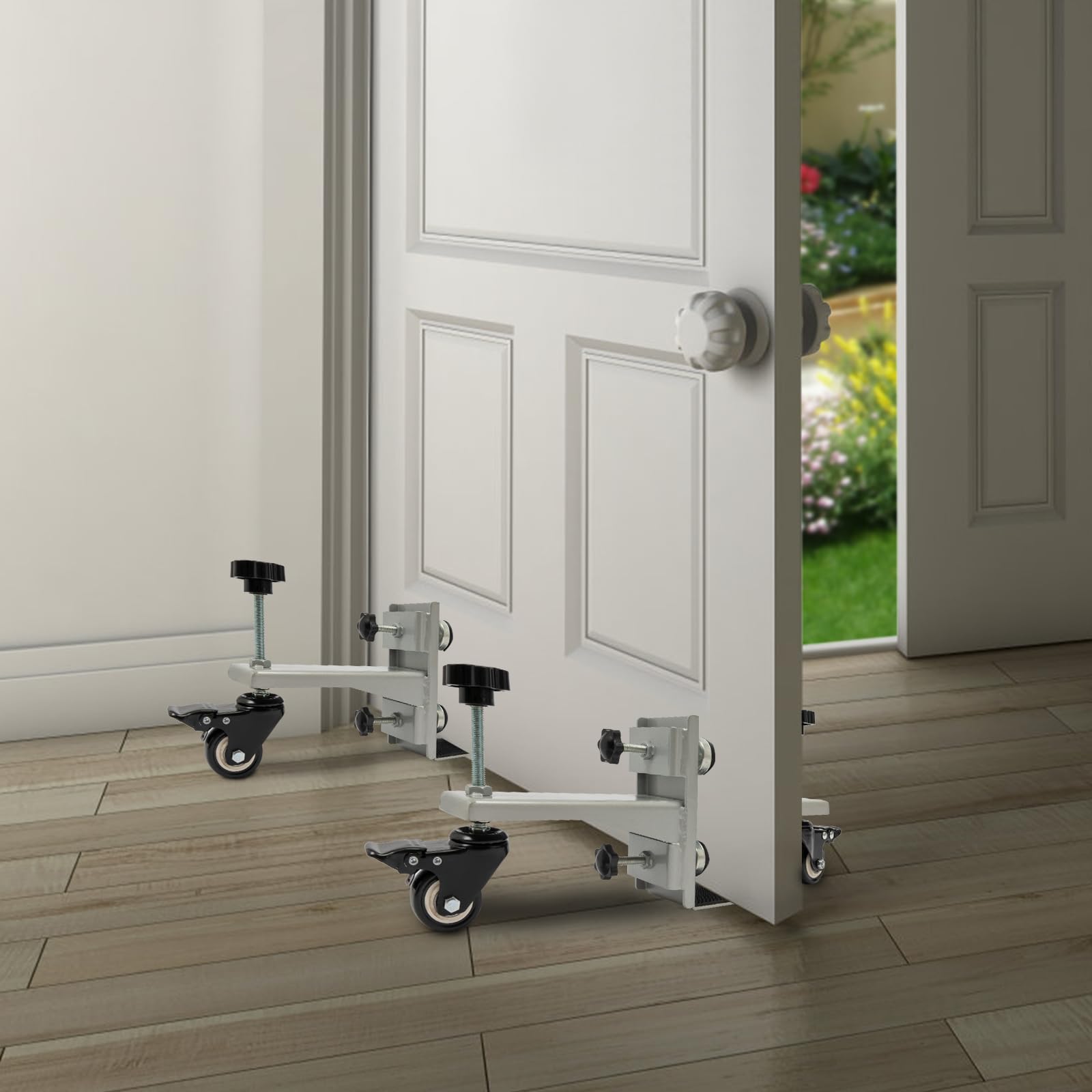 Door Installation Tool Kit, 2 PCS Door Installation Dolly with Rotating Wheels for 1