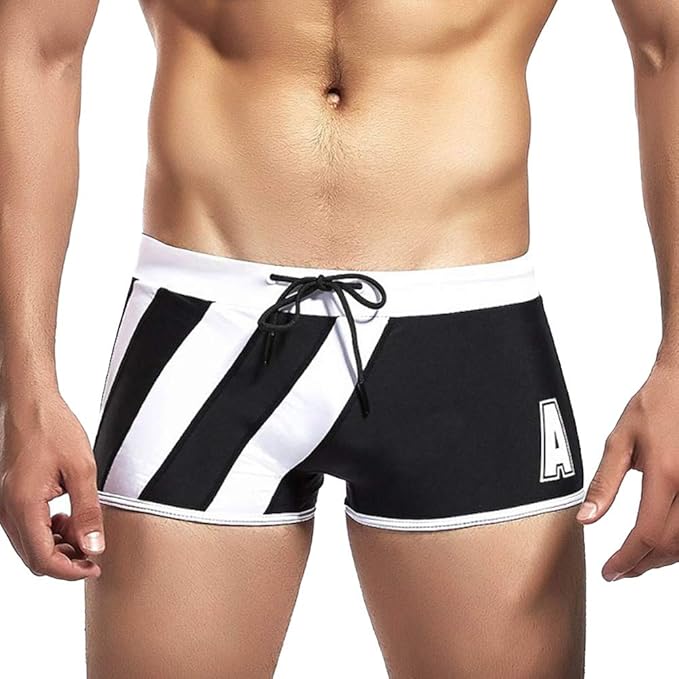 Amazon スラッシュ ストライプ メンズ 水着 ボクサー 海パン 競パン ブーメラン ローライズ マッチョ トレーニング プリケツ 競泳 男性 インスタ映え Gtline Favolic ファボリック 水着 通販