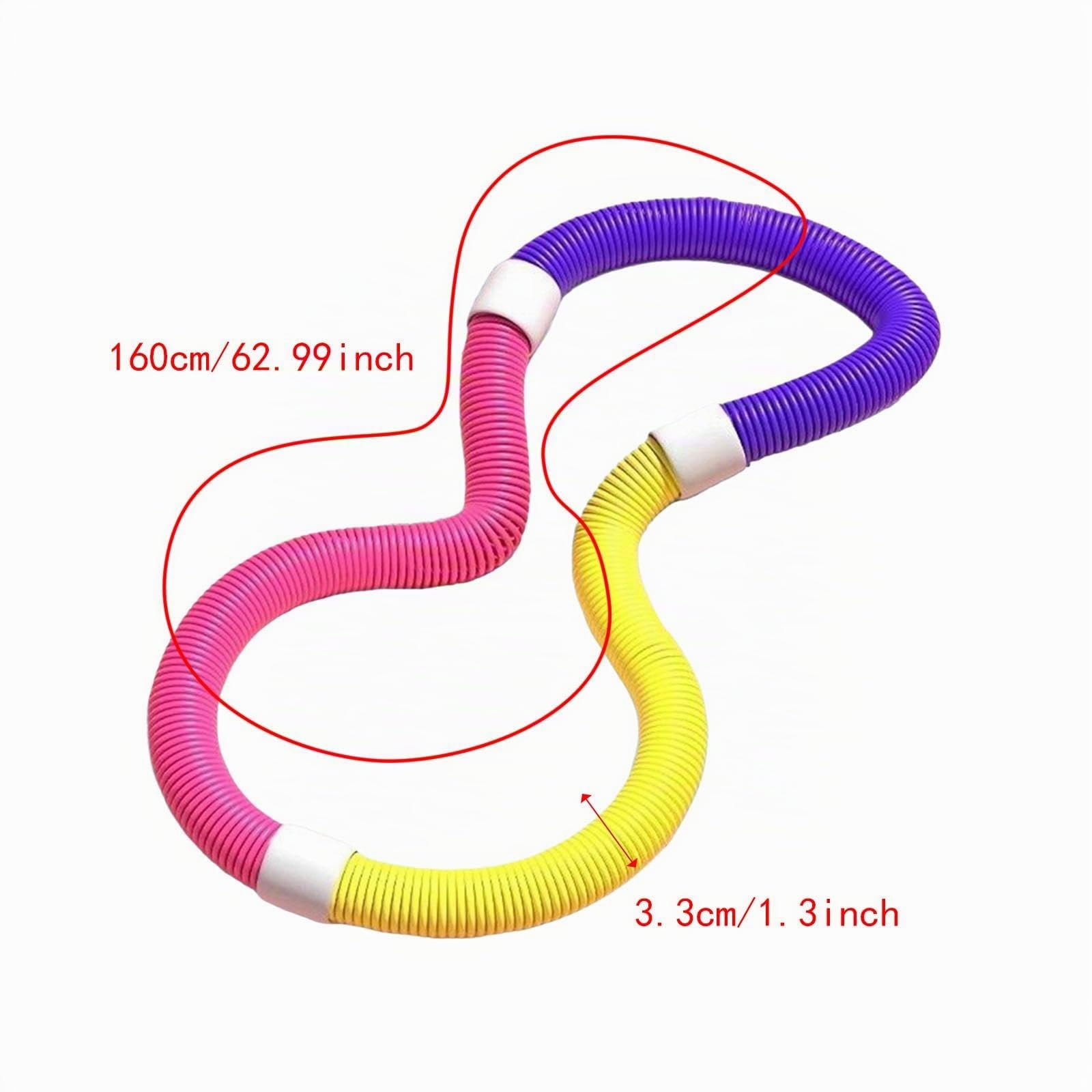 Hula Hoop Suave con Peso, Aro de Fitness Plegable, Hula Hoop de Resorte para Fitness, Pérdida de Peso y Ejercicio en Adultos, Ajustarse a la Cintura, Quema Calorías, Múltiples Entrenamientos