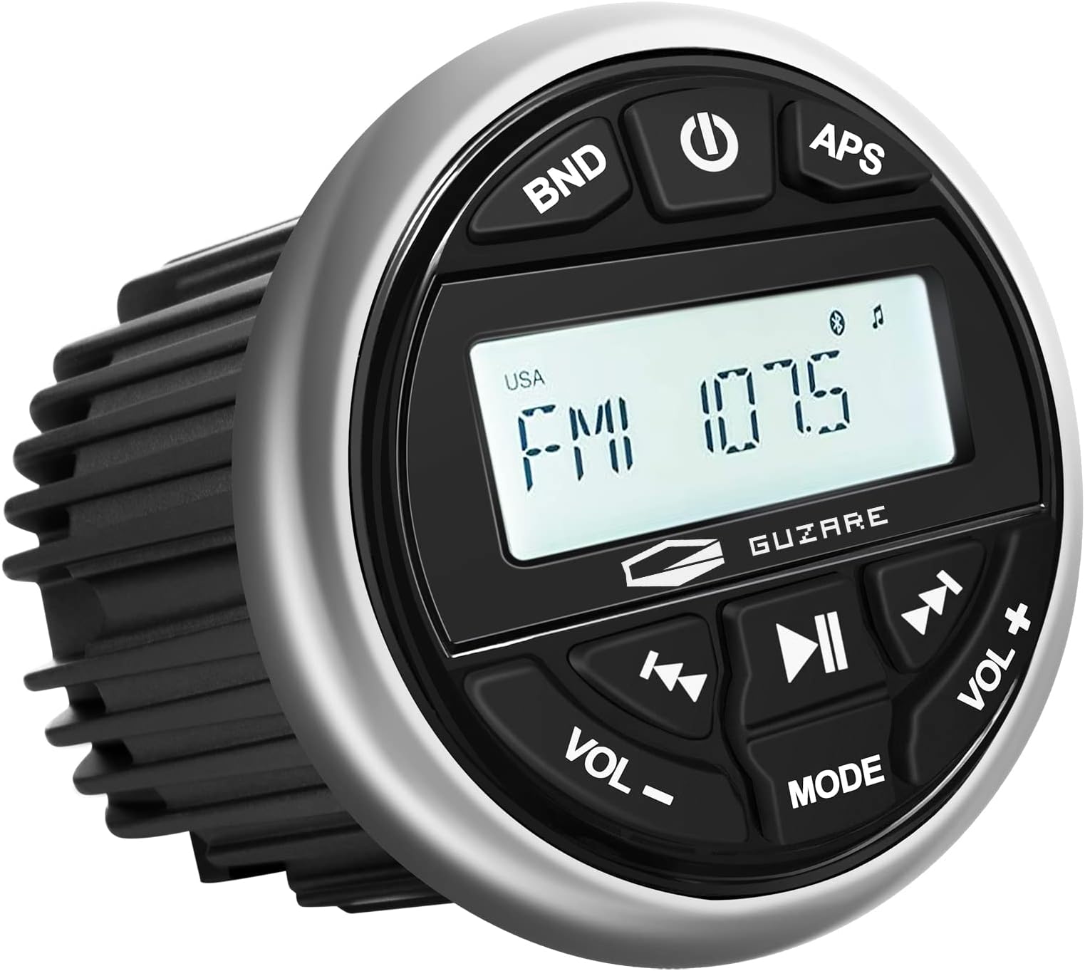 GUZARE Marine Radio Bluetooth Stereo Audio Waterproof Radio Boats FM AM Gauge Stereo
