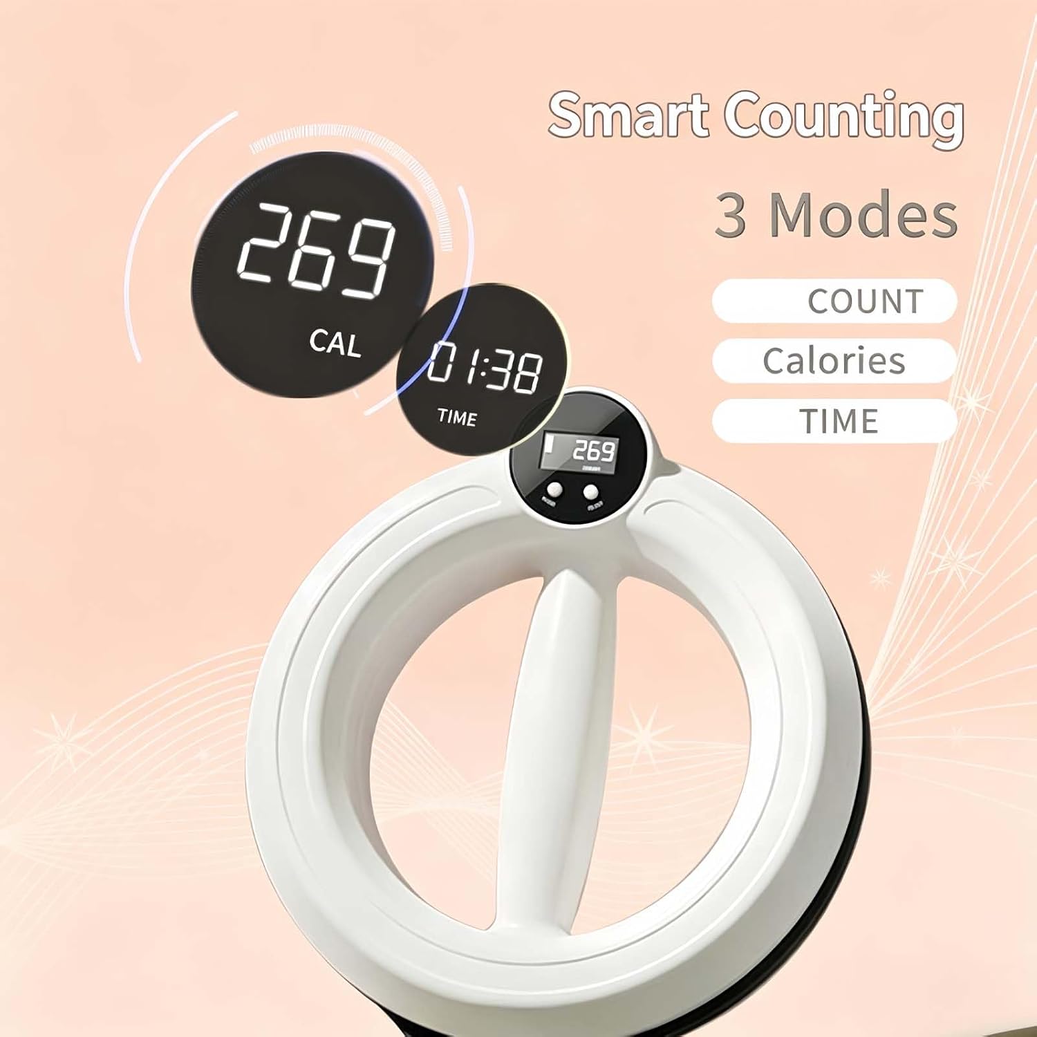 Upgrade Hoop for Arms and Shoulder Exercise Equipment, Smart Flabby Arm Exerciser with Digital Tracker, 1.21lbs Pc Hand-Crank Forearm Workout for Upper Body Toning Home Gym