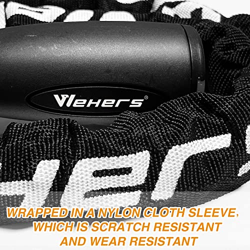 Bike Lock, Bicycle Lock Thick Heavy Duty Anti-Theft Bike Chain Lock High Security Cycling Lock with 2 Keys Suitable for Scooters, Mountain Bikes, Motorbikes, Door, Gate, Fence - Image 7