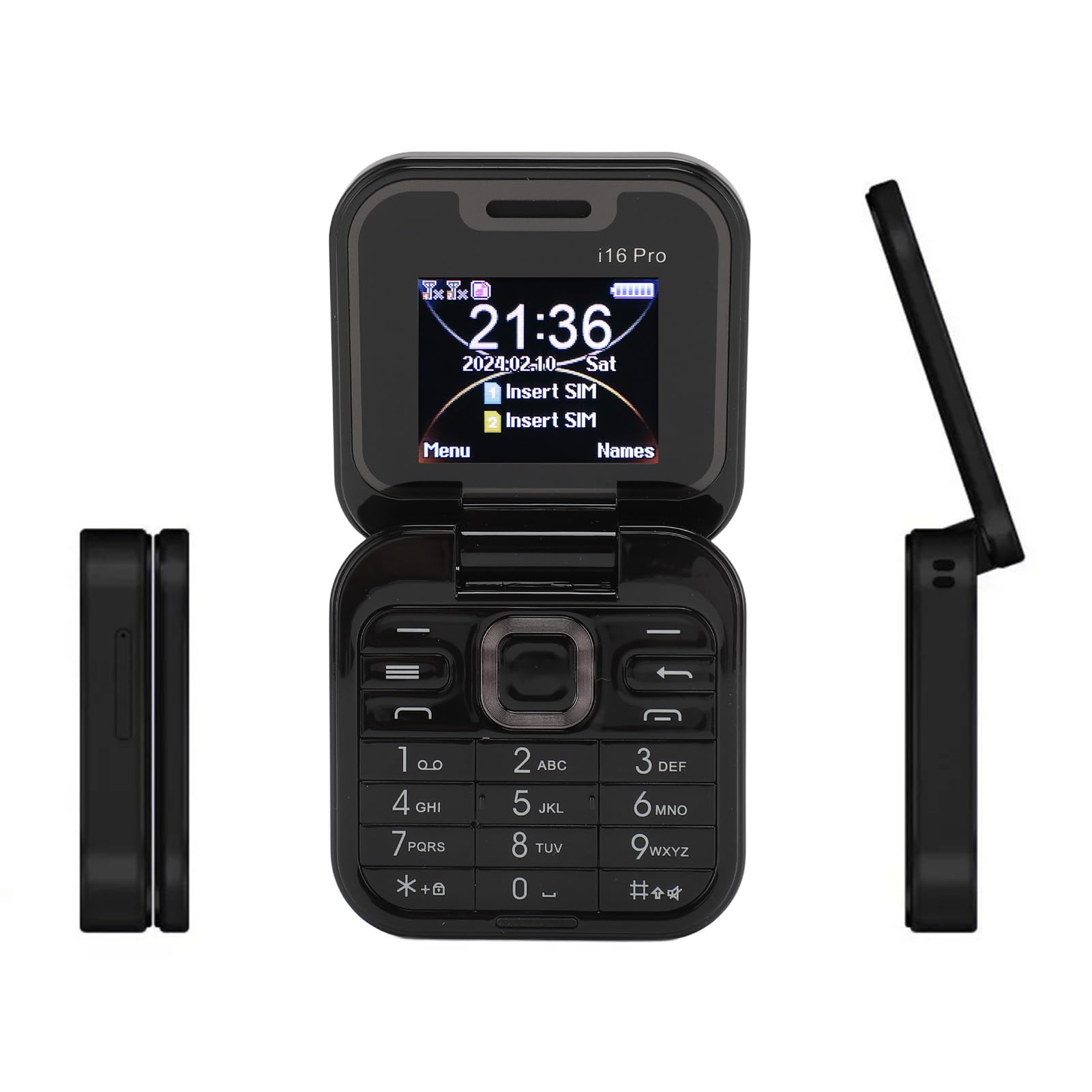 SOYES I16pro 2G Teléfono con Tapa Desbloqueado, Doble SIM, Teléfono Celular con Tapa con Botón Grande para Personas Mayores y Niños, Teléfono Móvil Básico de Bolsillo de 16 GB