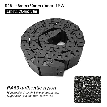 LMioEtool R38 18mm x 50mm(Inner H x Inner W) Black Plastic