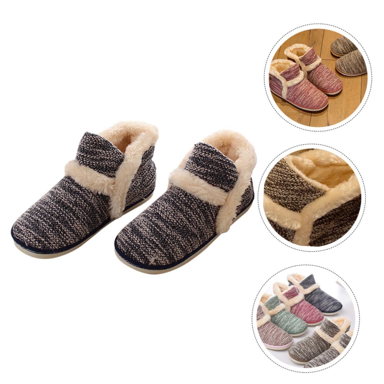 Healeved Pantofole Antiscivolo In Cotone Nere Soffici Morbide Unisex Per Uomo E Donna Antiscivolo In Pelliccia Spesse Morbide