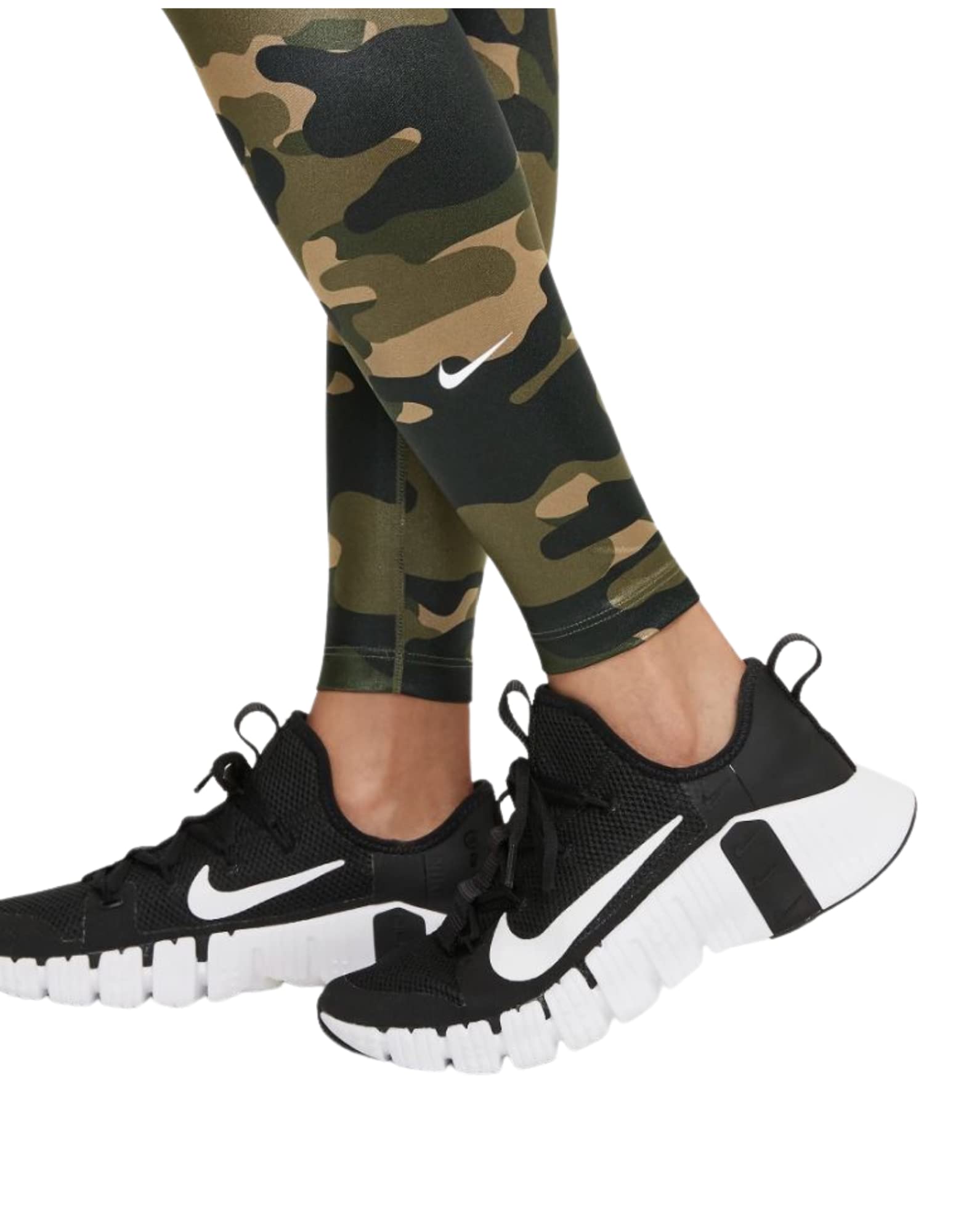 Nike Dri-FIT One damskie legginsy moro Mid-Rise, Olive Green/White, S