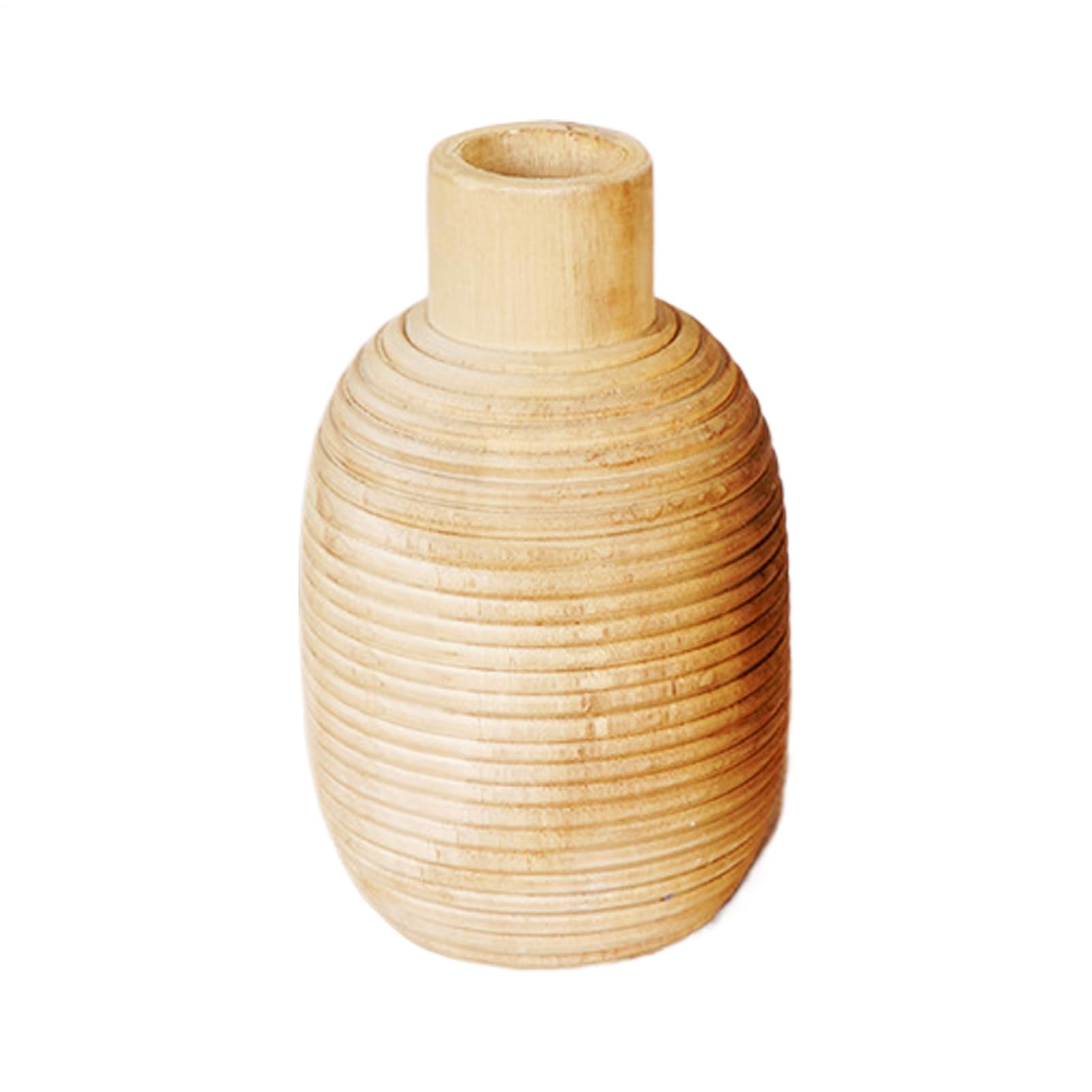 Jarrón de madera para contenedor de plantas y centros de mesa de comedor