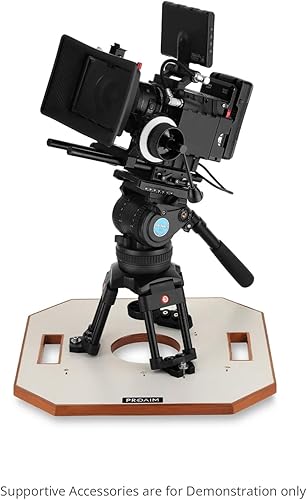 Miniatura 4 de PROAIM Tazón de alta gorra de 3.937in para cámaras de producción de video de cine. Elevador de cámarasoporte de trípode mini con tablero de madera