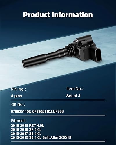 Vista 1217 de ECCPP Bobinas de encendido portátiles de repuesto para automóvil compatibles con Infiniti I30/para Nissan Maxima 3.0L V6 2000-2001 Reemplazo