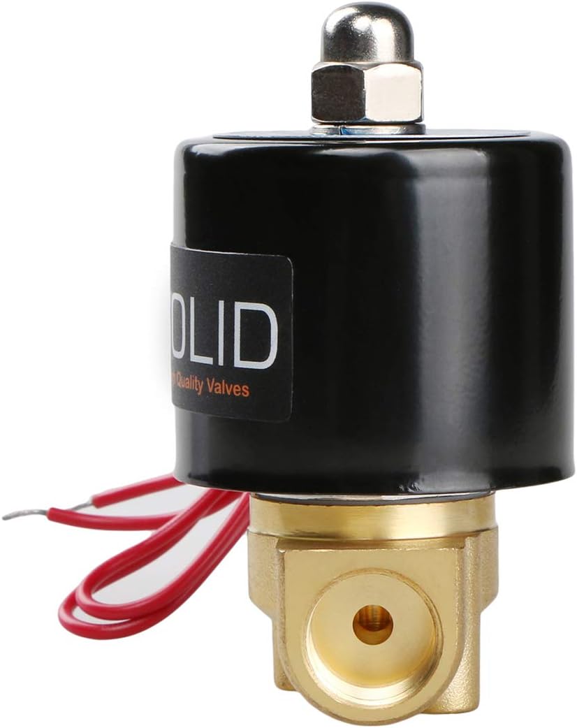 U.S. Solid 3/8" Electric Solenoid Valve 24VAC Air Water Fuel Normally Closed VITON