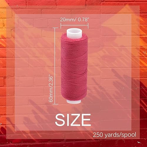 Miniatura 2 de Carretes de poliéster de hilo de coser multiusos de 100 colores, 250 yardas por carrete para coser a mano, máquina, acolchado y manualidades