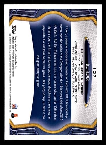 Miniatura 2 de 2013 Topps # 107 D.J. Fluker San Diego Chargers (Football Card) NM/MT Chargers Alabama