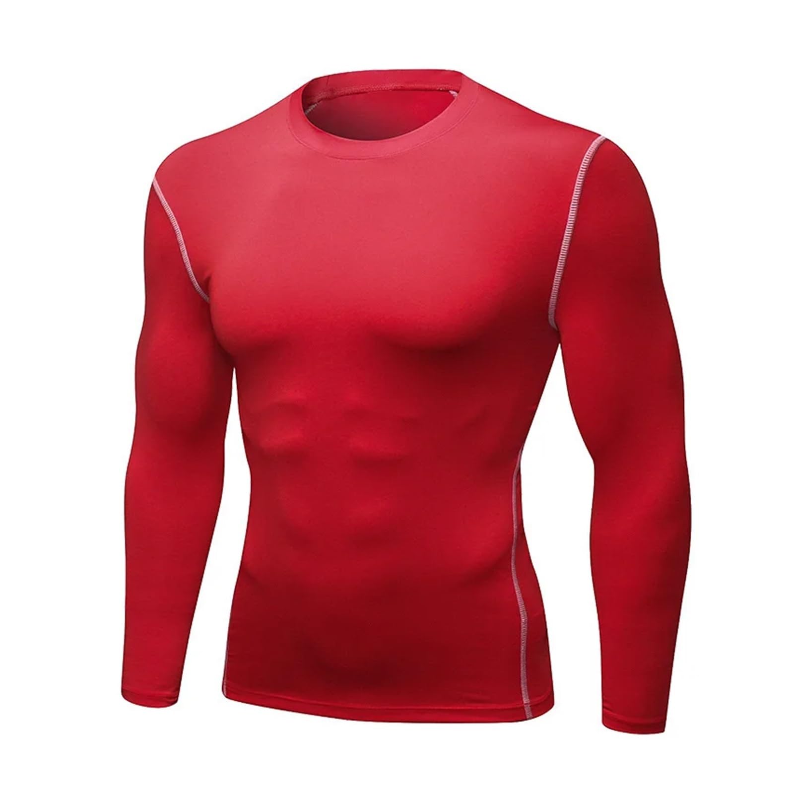 Camisa Funcional Ropa Interior térmica de Manga Larga for Hombre, Tops Finos Ajustados de Secado rápido elásticos for Fitness, Ropa de otoño e Invierno for Hombre(Gray,L (60-70kg))