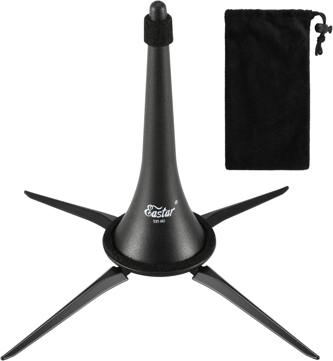 Eastar Clarinet Stand Portable Detachable Holder Bracket with Storage Bag, EST-003, Black