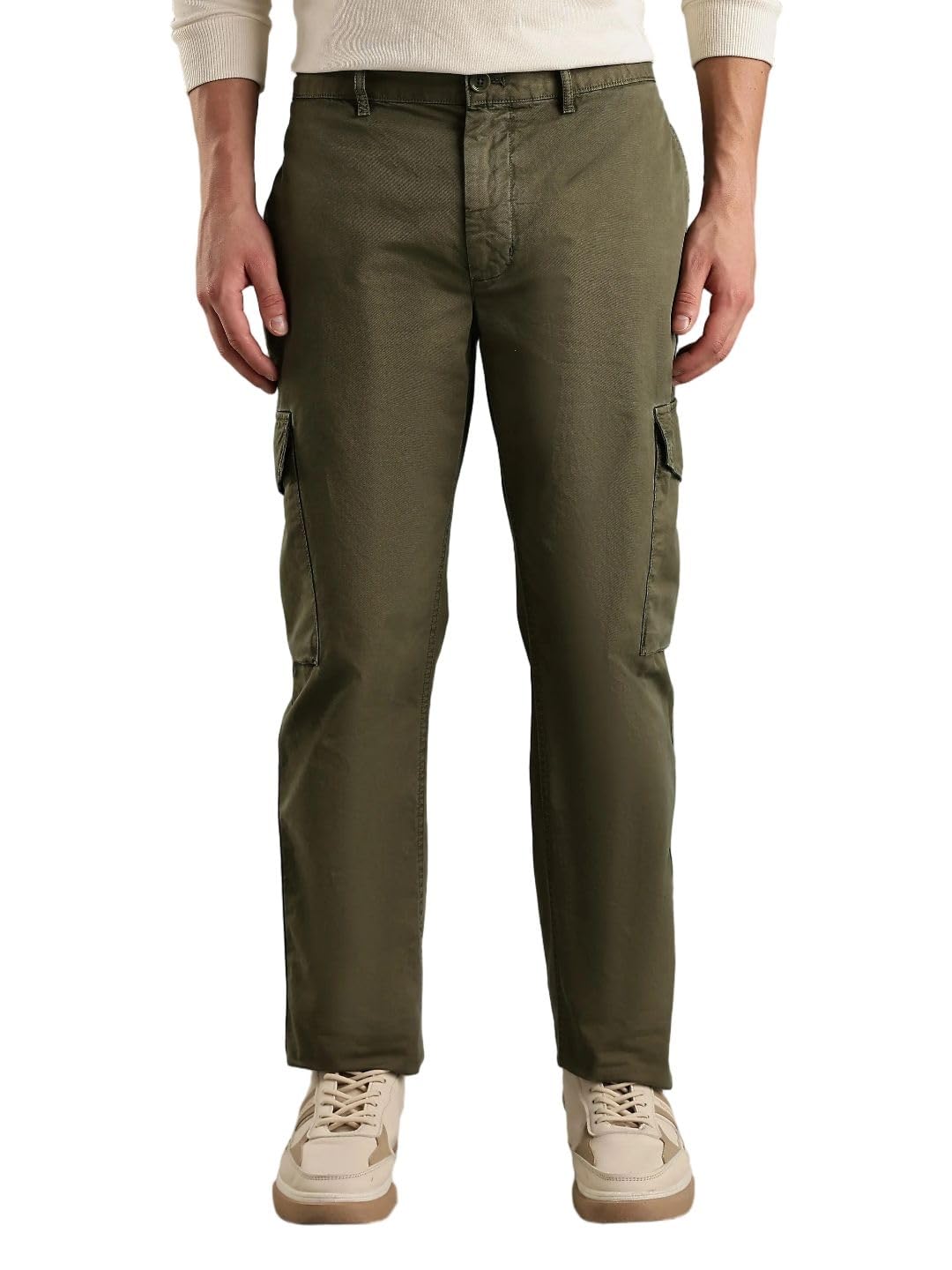 tommy hilfiger Relaxed Fit Solid Mid Rise Cargo-picture-23