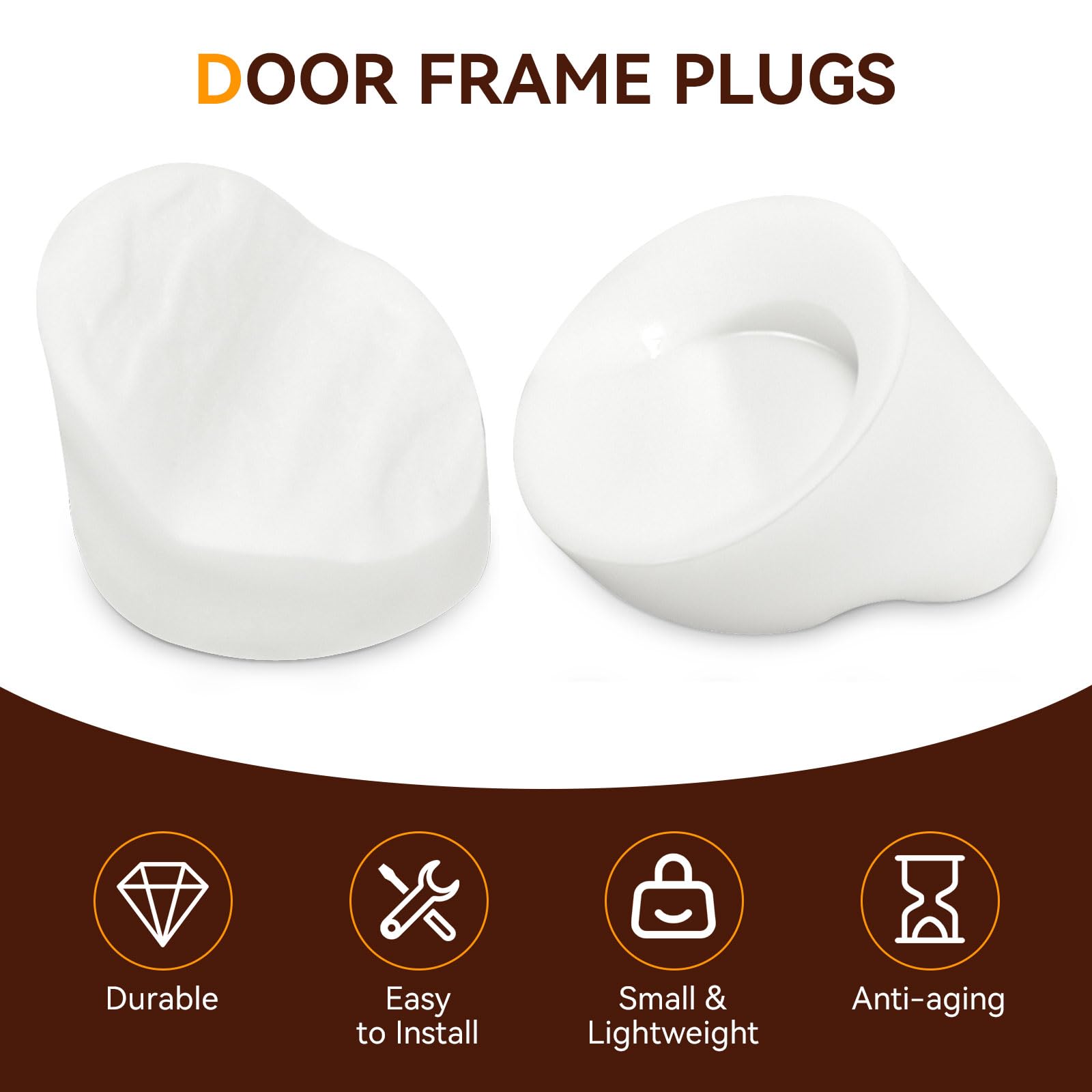 Door Frame Plugs - 50 Pack White -5