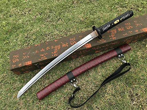 Zhmyyxgs Sword Japanese Wakizashi Knife 1095 High Carbon Steel