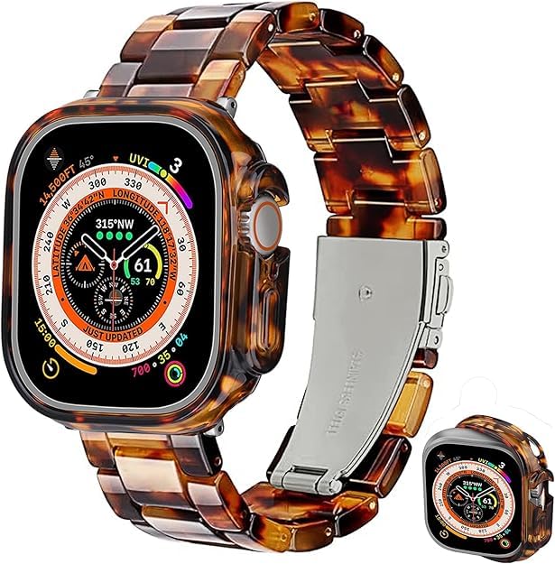 Bracelet Apple Watch Ultra 3 résine et coque pour le bureau et les sorties quotidiennes