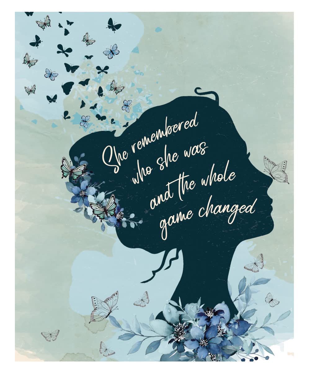 She Remembered Lalah Delia Poster - Wall Decor for Bedroom Posters - Inspirational Wall Art - Office Motivational Wall Art For Women - Inspirational Quote - 8x10 In Print