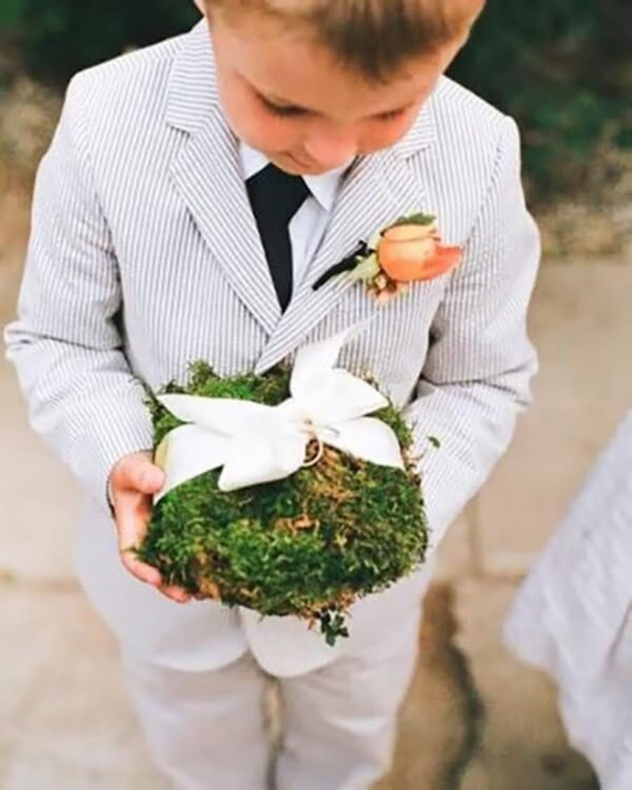 Traje de 2 piezas de esmoquin para niños, a rayas, blazer y pantalones para verano, playa, boda, traje de sirsaca