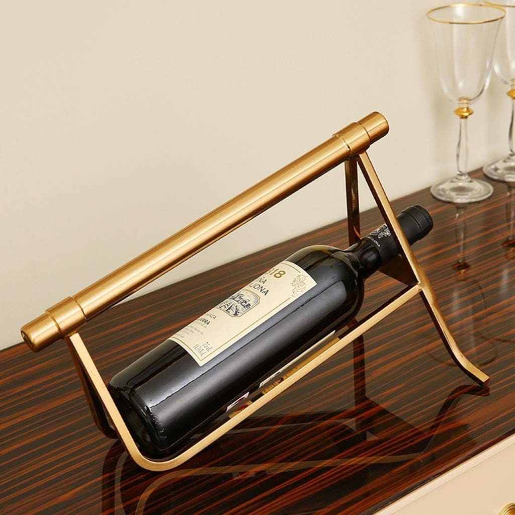 Tabletop Wine Rack Display Stand Shelves for Kitchen Countertops Pantry Fridge Stores Wine Beer Water Bottles Organizer Gold