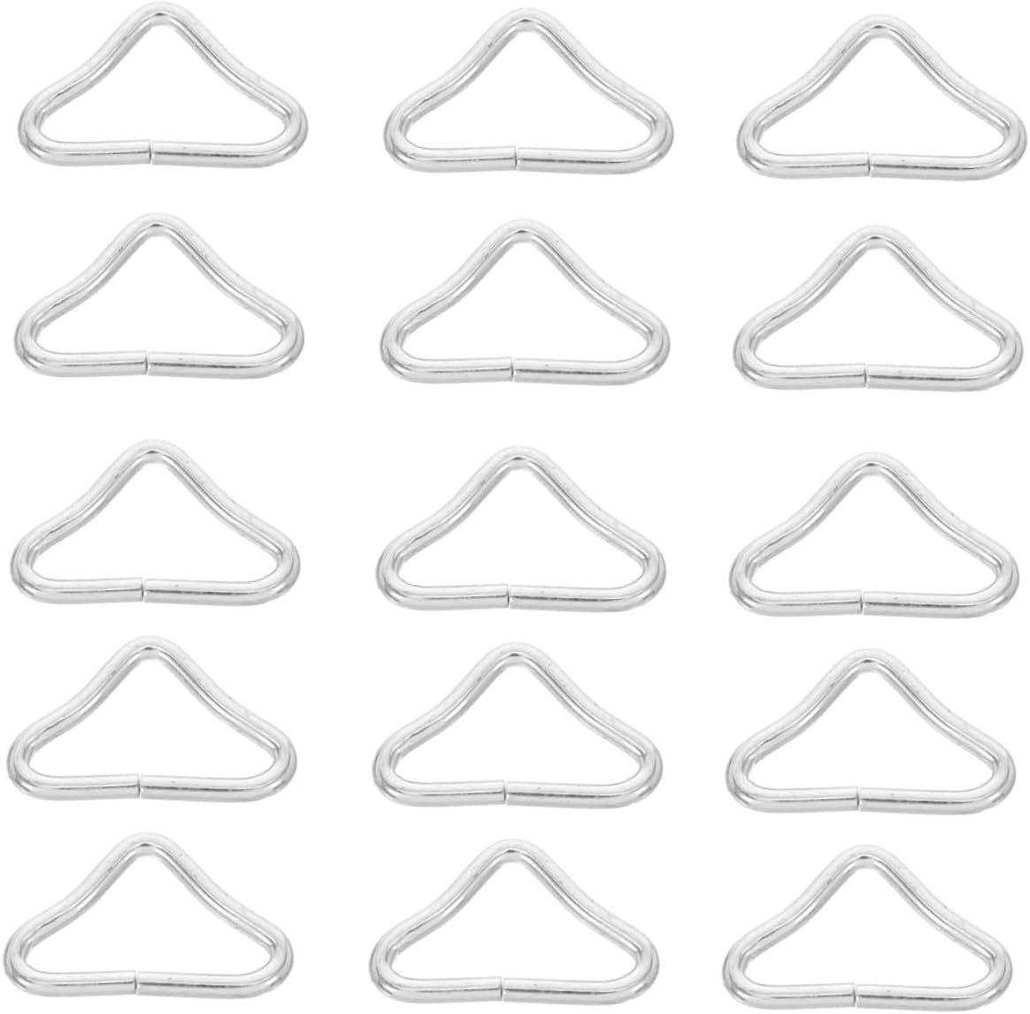 100pcs Trampoline Triangle Buckles Metal Triangle Rings Replacement Parts for Trampoline Mat Fixing DIY Repair and Outdoor Sports Accessories