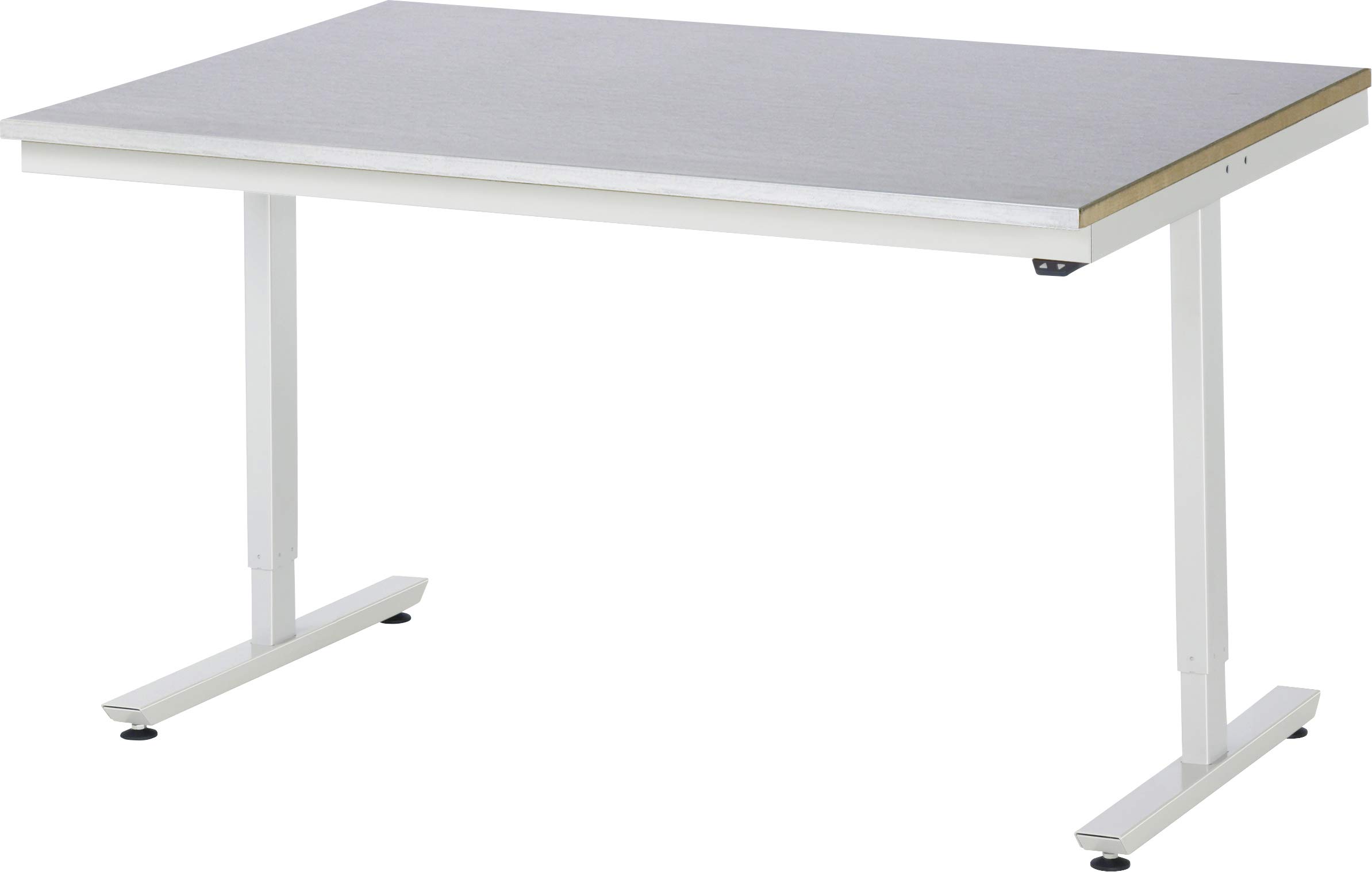 Tavolo da lavoro elettrico regolabile in altezza, larghezza 1500 x profondità 1000 x 720-1120 mm, piastra ES 28 mm | Piano in acciaio inox, altezza 720 - 1120 mm, largh x prof 1500 x 1000 mm