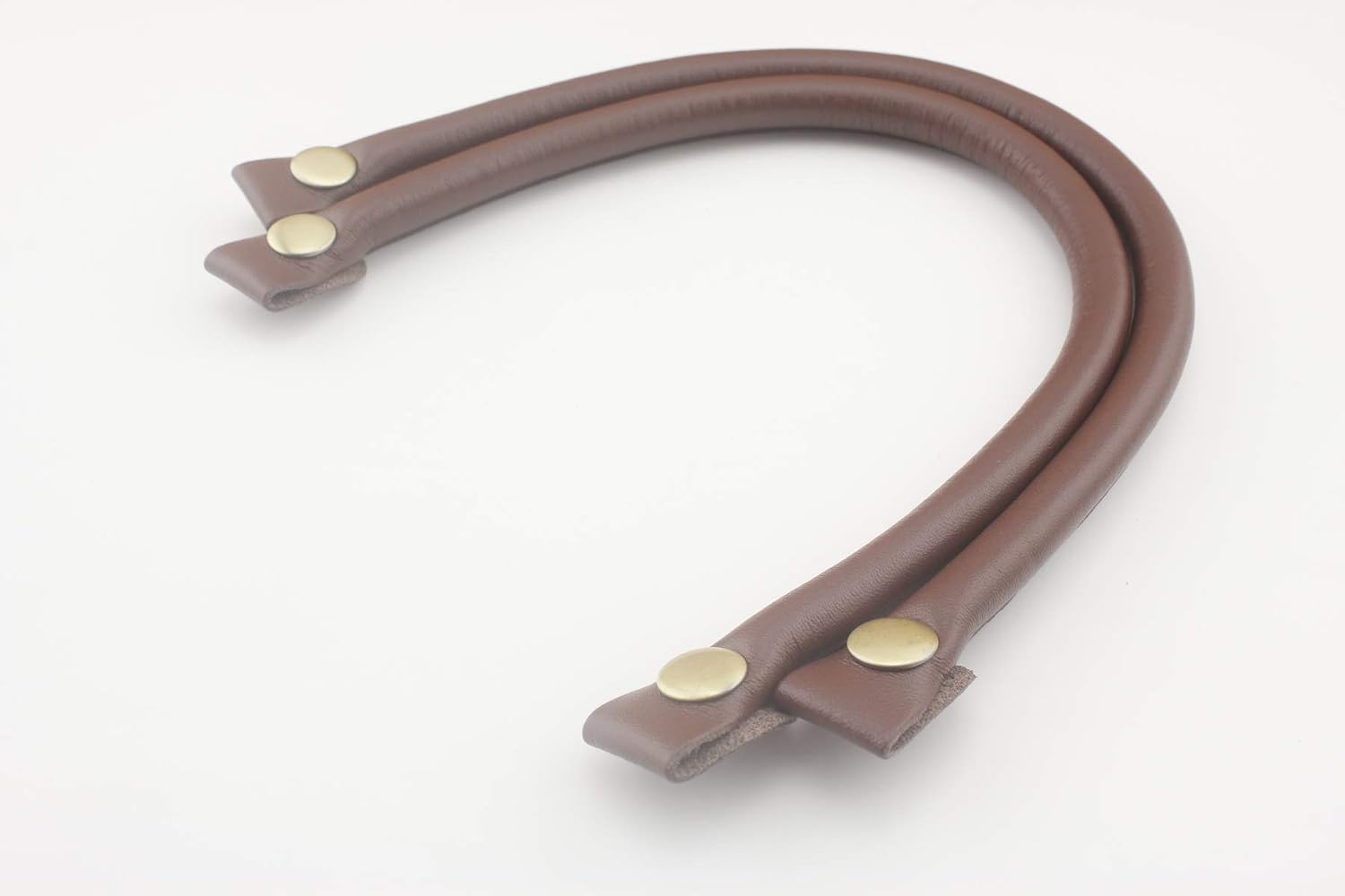 3dancraftit Pair of Microfiber PU Leather Handbag Purse Strap Handles with snap Fastener for Purse Bag Making Replacement 13 3/4"/ 35cm Dark Brown CK62A