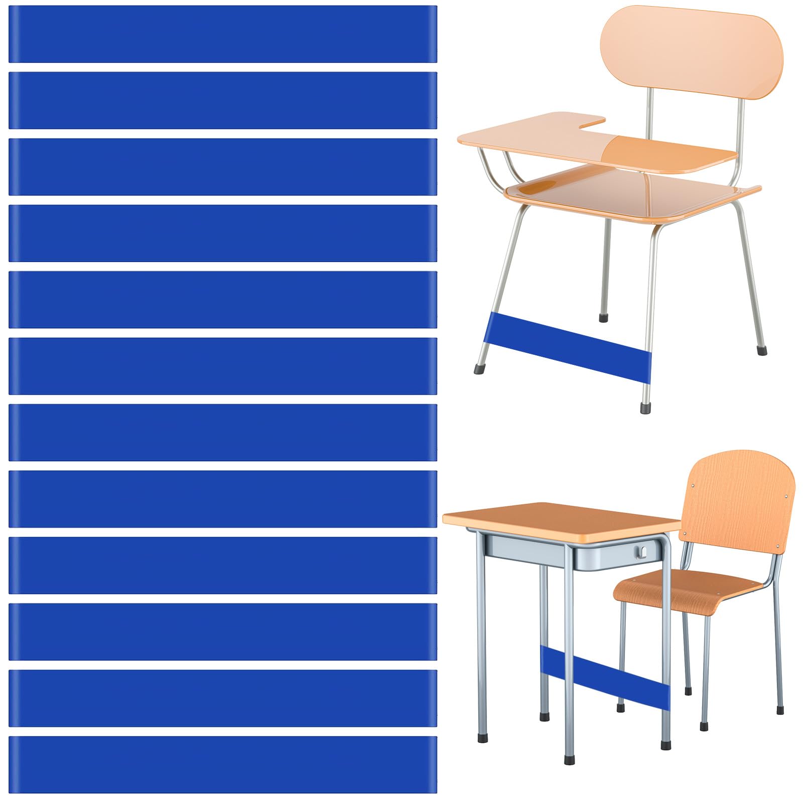 Chair Bands for Kids with Fidgety Feet - ADHD/SPD/Autism Sensory Stretch Bands, Quiet Classroom Therapy Tools, 10-30” Adjustable TPE Elastic Bands (No