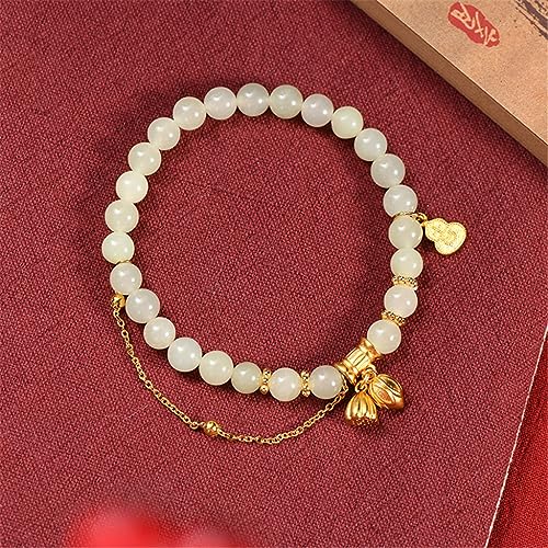 Bracelet de corde en jade Hetian ajustable contre l'inconfort - 2
