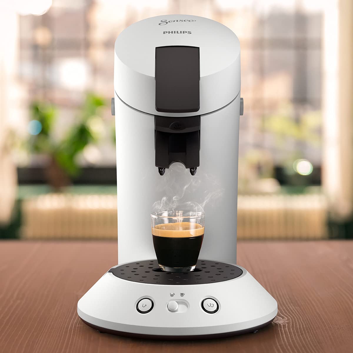 PHILIPS Senseo Original Plus Kaffeepadmaschine, Schwarz, 2 Spezialitäten | 1 oder 2 Tassen, Unter 1 Min Brühzeit, Coffee Boost, Crema Plus, 0,7 L (CSA210/10)