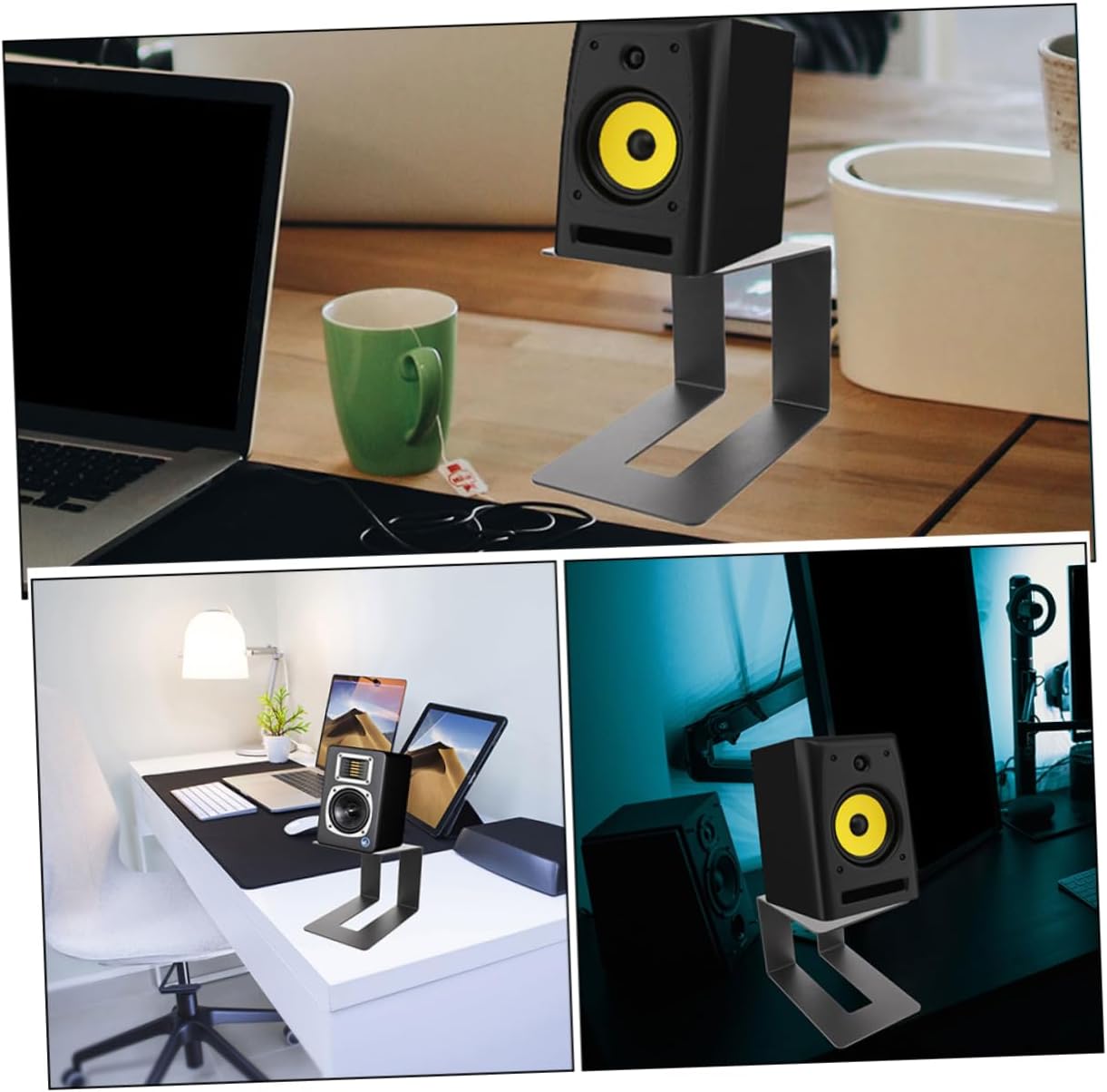 Milisten 2pcs Computer Speaker Rack Speaker Desk Stand Portable Holder Modern Design Space Saving