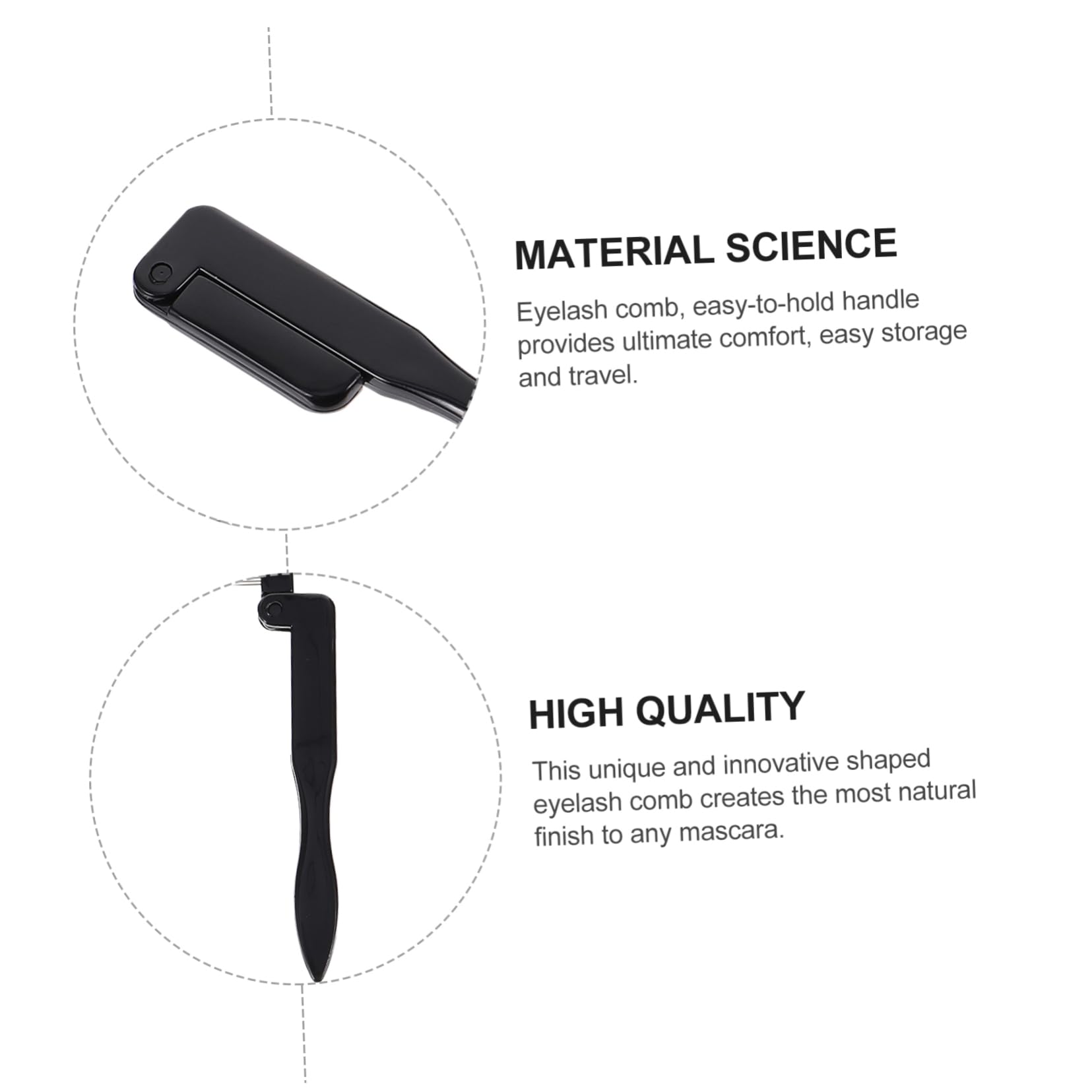 minkissy 9piezas Cepillo De Pestañas De Inoxidable Peina Para Pestañas y Cejas Herramienta De Maquillaje y Práctica Negro