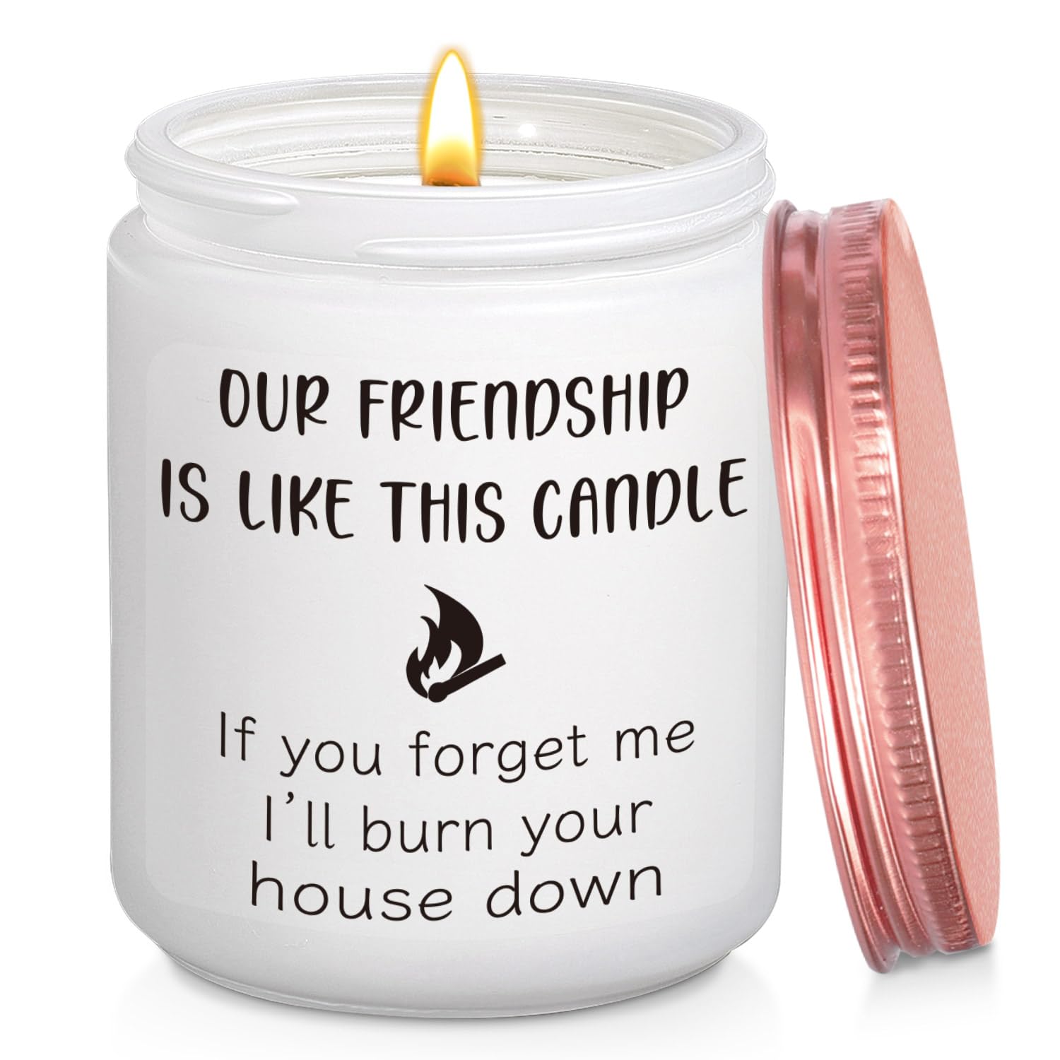 Coldbling Funny Friend Gifts for Women Friends, Bestie Friendship Gifts for Women, Leaving Christmas Birthday Gift for Best Friend Female BFF 7oz Lavender Scented Candle Friendship Presents