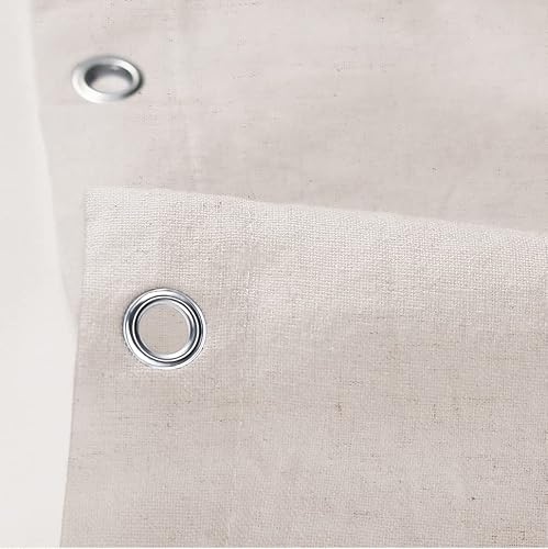 Farmhouse Shower Curtain With A Ruffle Hem , Cream Linen Shower Curtain For Bathroom,Natural,72"X72" #TOP6