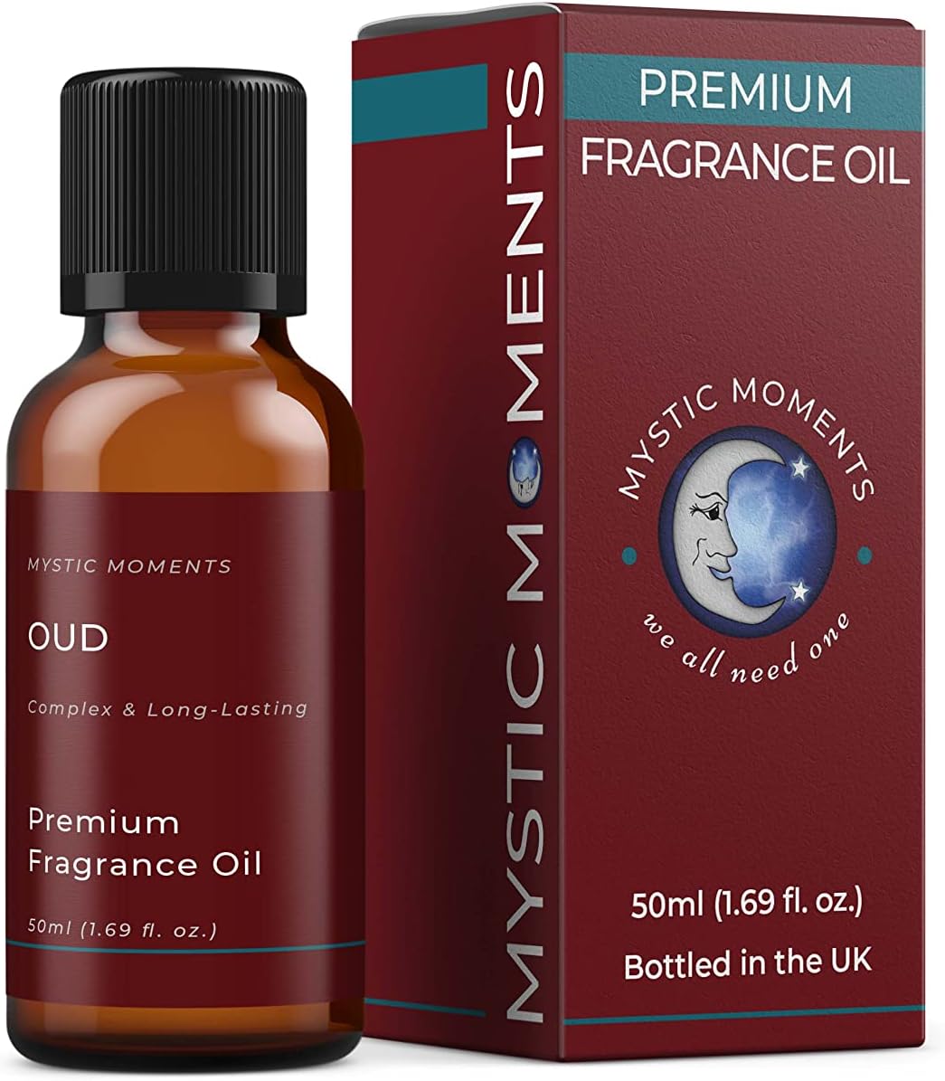 Mystic Moments | Oud Fragrance Oil - 50ml - Perfect for Soaps, Candles, Bath Bombs, Oil Burners, Diffusers and Skin & Hair Care Items