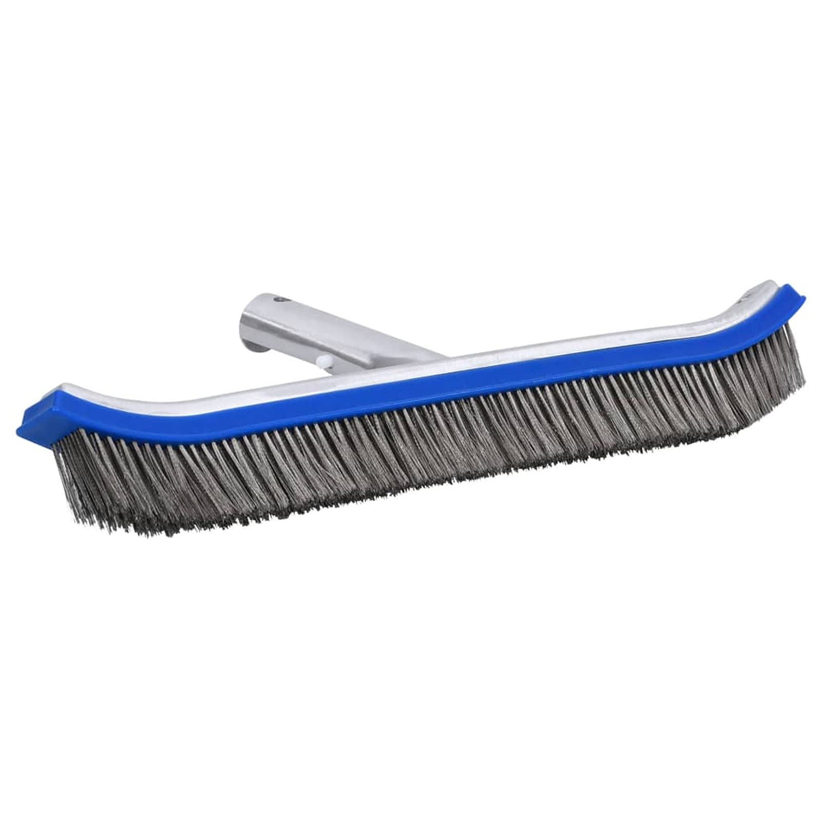 Cepillo de Piscina Extra Ancho de 46 cm - Limpieza Efectiva y Fácil, Azul, Aluminio y Acero Inoxidable