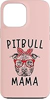 Vista 23 de Funda para iPhone 16 Pit Bull Mama Pitbull Dog Mom Día de la Madre