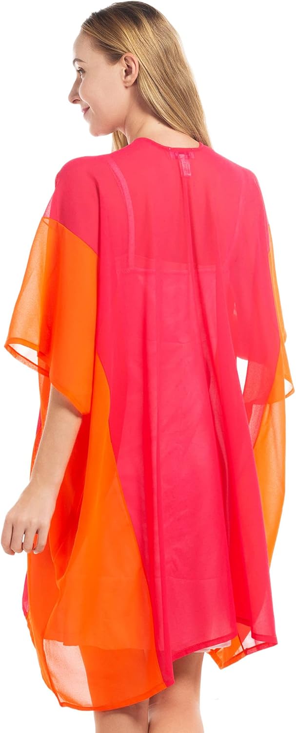 Women’s Beach Kimono Coverup Sheer Chiffon Cover Ups Swimwear Cardigan Summer - Image 3
