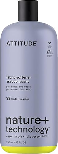 ATTITUDE Suavizante líquido de telas, ingredientes de origen natural, para ropa blanca y de color, desodoriza, suave para la piel delicada