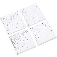 Vista 10 de Paquete de 100 servilletas doradas – 4 diseños surtidos – Servilletas de cóctel de 3 capas plegadas de 5 x 5 pulgadas, servilletas de bar