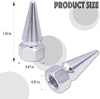 Vista 2 de 4 tapas de vástago de válvula de neumático con forma de pinchos, tapa de aluminio para vástago de aire de automóvil, cubiertas universales a prueba