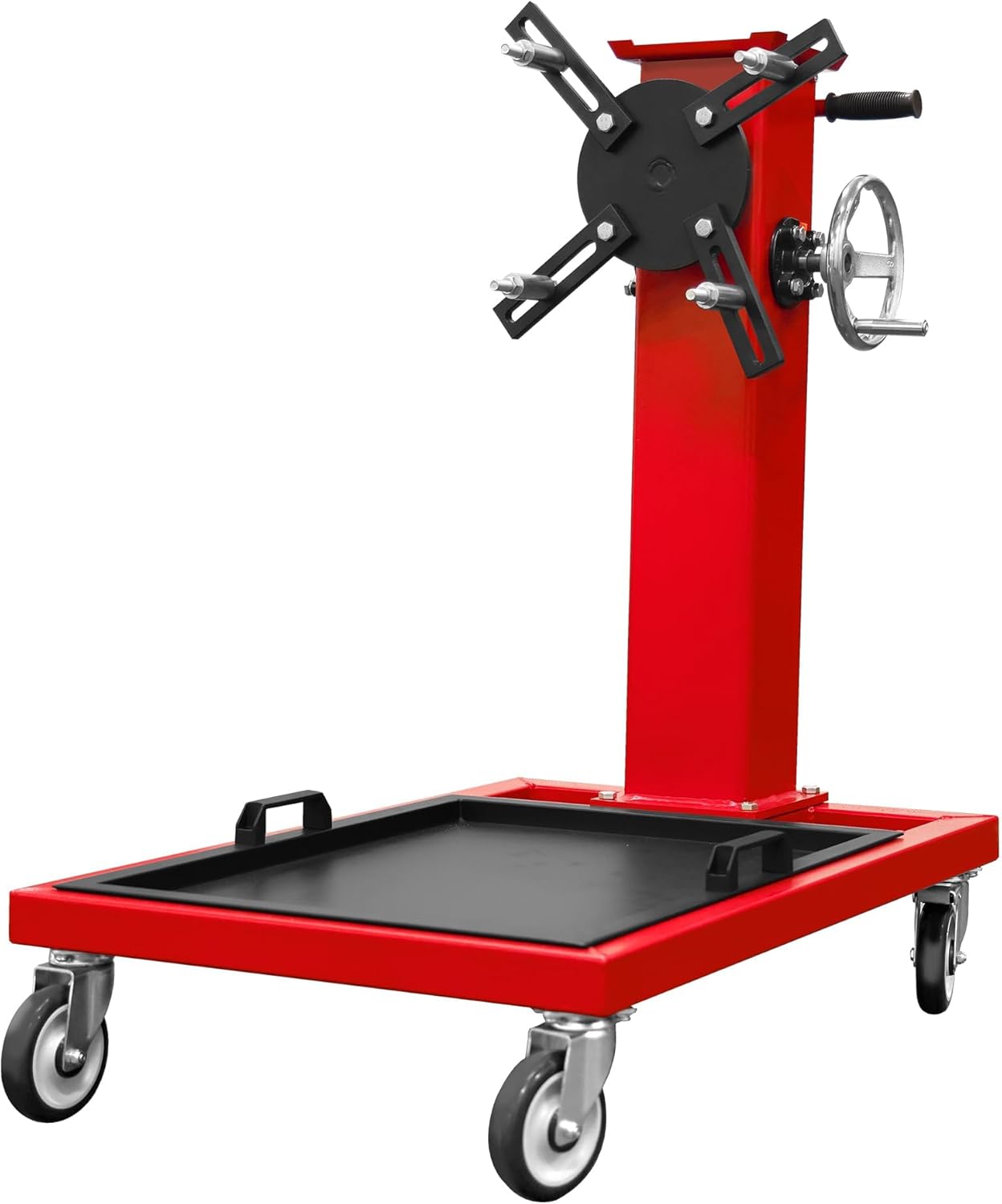 Engine Stand, 1100 lbs Rotating Engine Motor Stand with 360 Degree Adjustable Head,Oil Pan and Magnetic Tool Tray for Vehicle Maintenance, Auto Repair