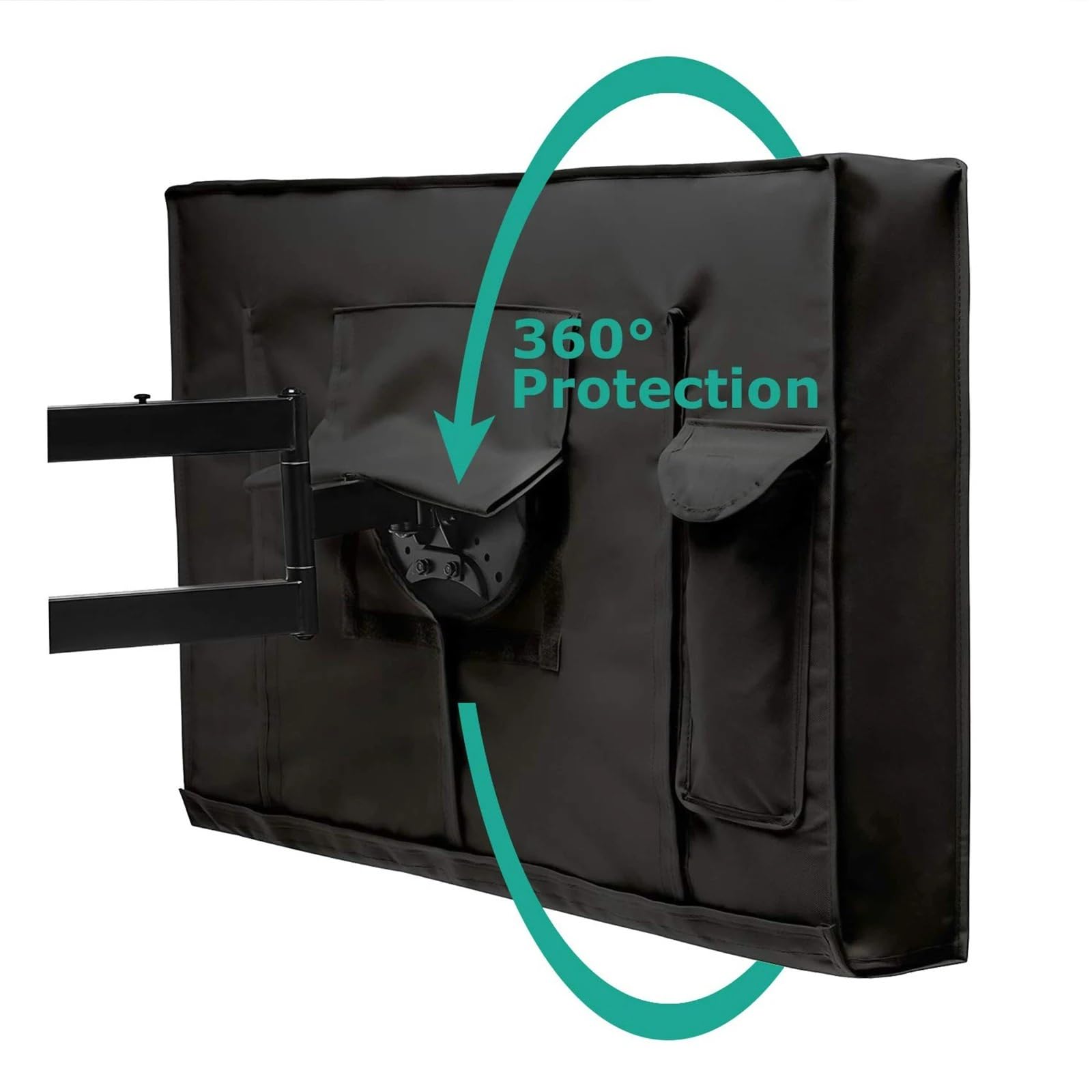 copri tv da esterno Copertura TV esterna Proteggi schermo piatto esterno impermeabile 600D con custodia antipolvere for televisione tascabile(XL)