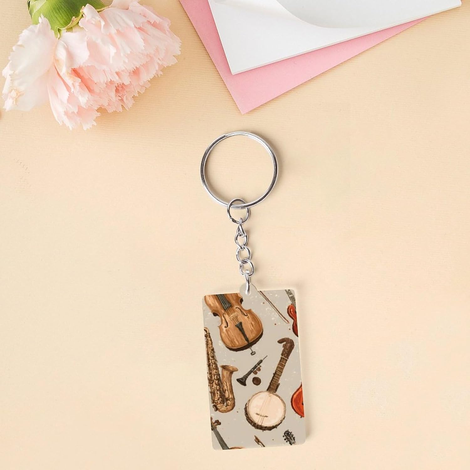 Musical Instruments Music Acrylic Keychain Holder 1 Pack image 3